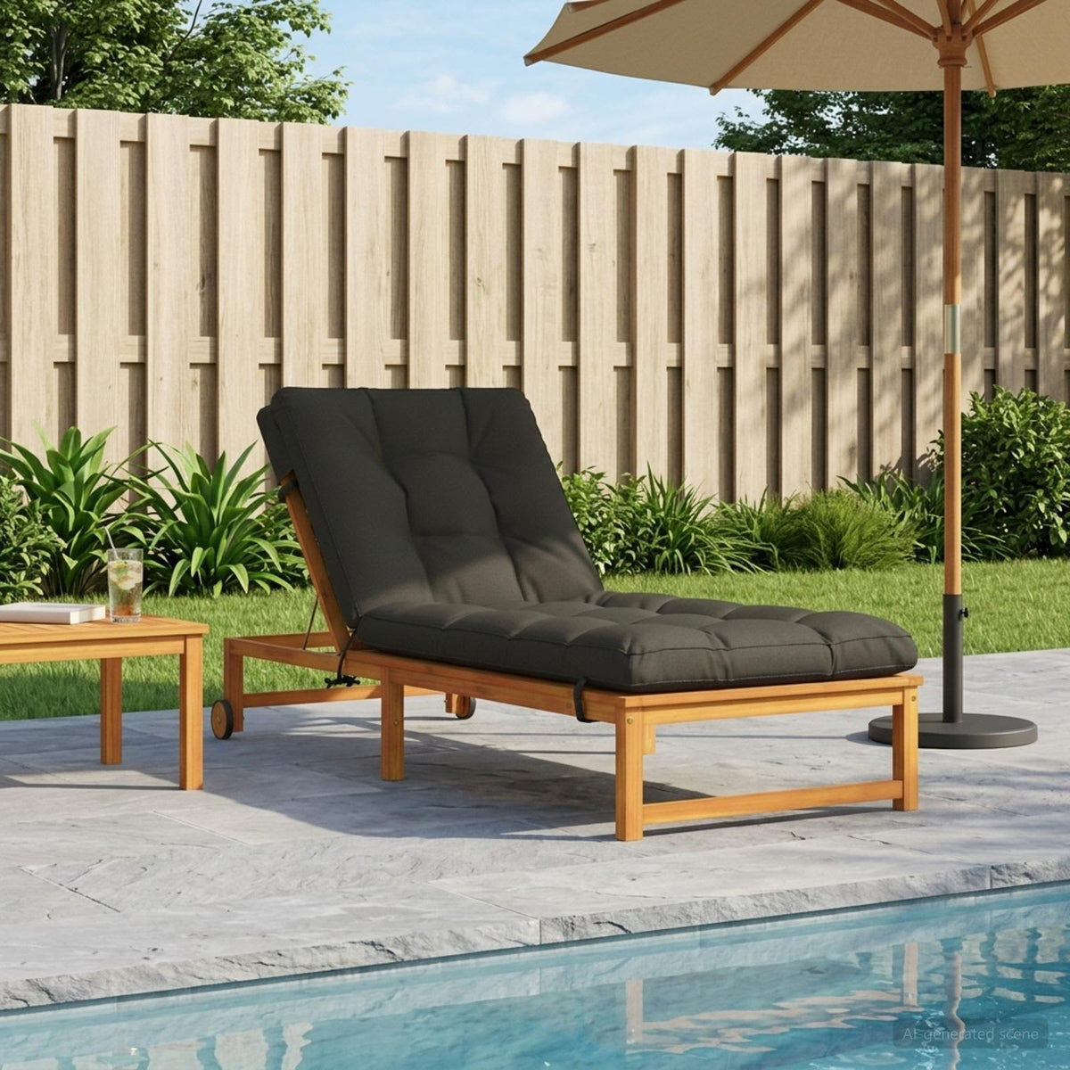 Cuscino per Lettino VIANEN 100% Poliestere Antracite