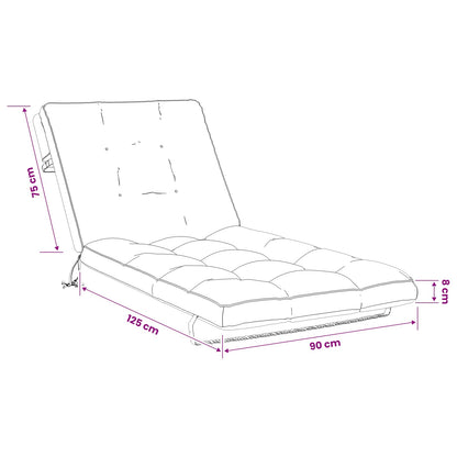 Cuscino per Lettino VIANEN 100% Poliestere Blu 200 x 90 x 8 cm