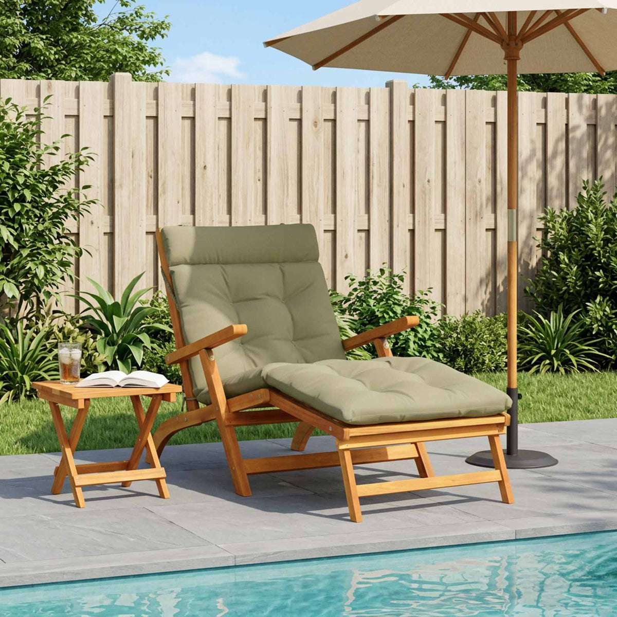 Cuscino per Lettino VIANEN 100% Poliestere Verde chiaro