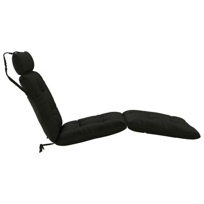 Cuscino per Lettino VIANEN 100% Poliestere Nero 200 x 80 x 8 cm