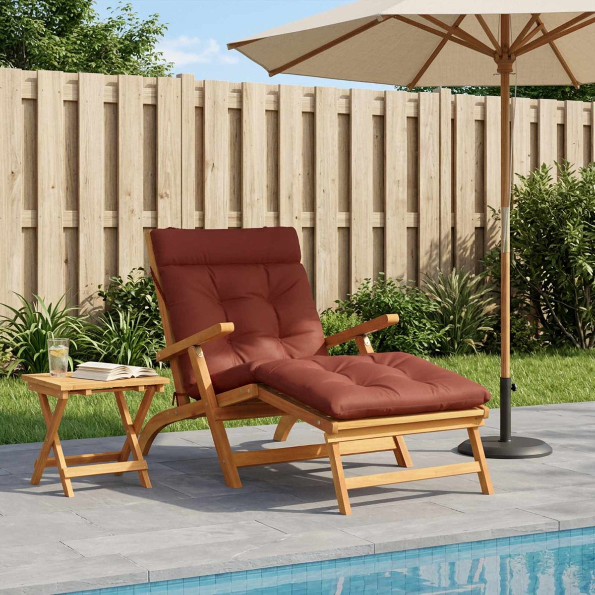Cuscino per Lettino VIANEN 100% Poliestere Rosso