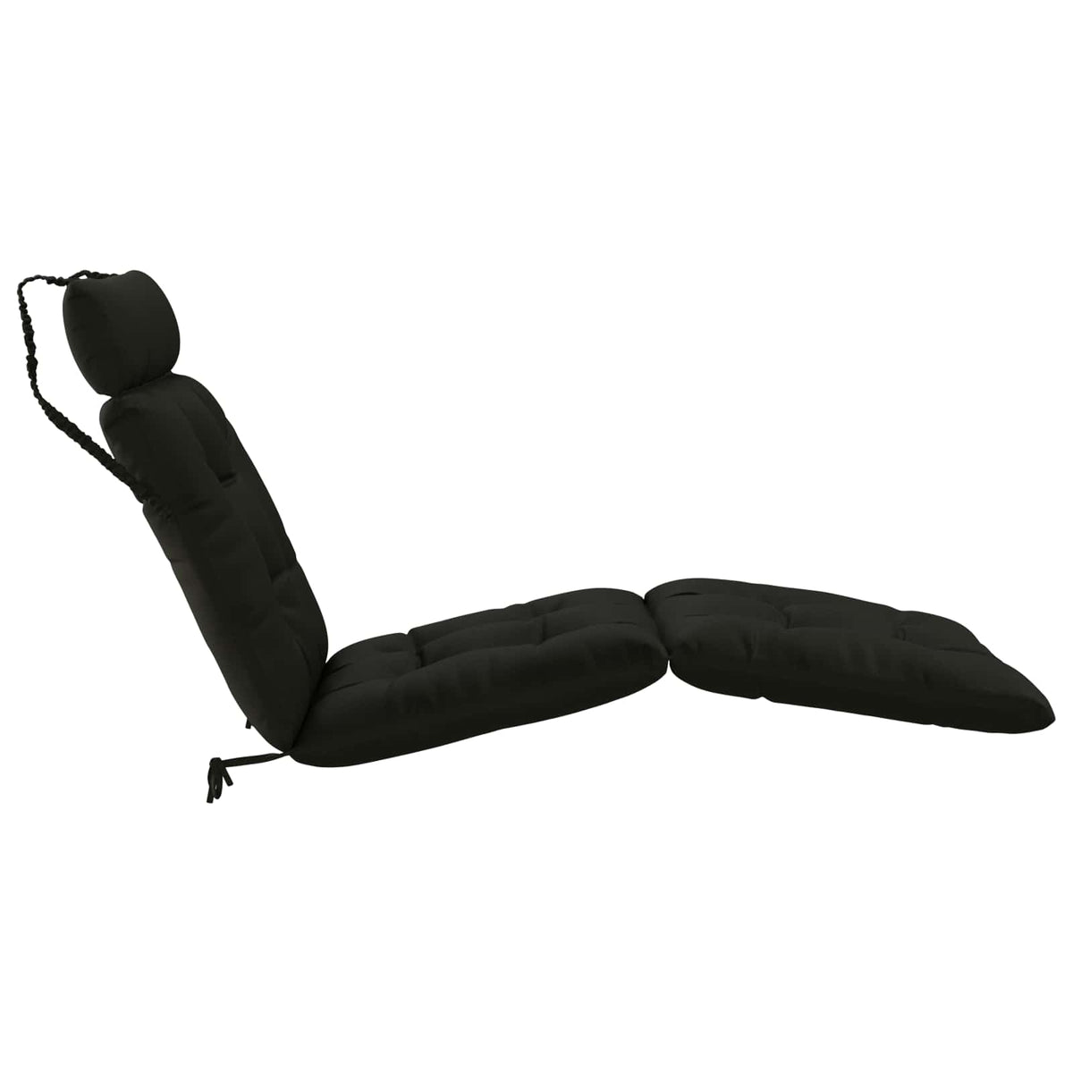 Cuscino per Lettino VIANEN 100% Poliestere Nero 200 x 90 x 8 cm