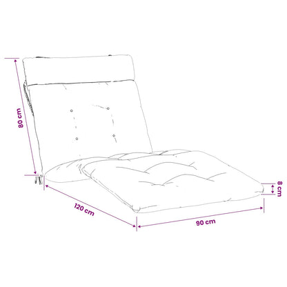 Cuscino per Lettino VIANEN 100% Poliestere Antracite