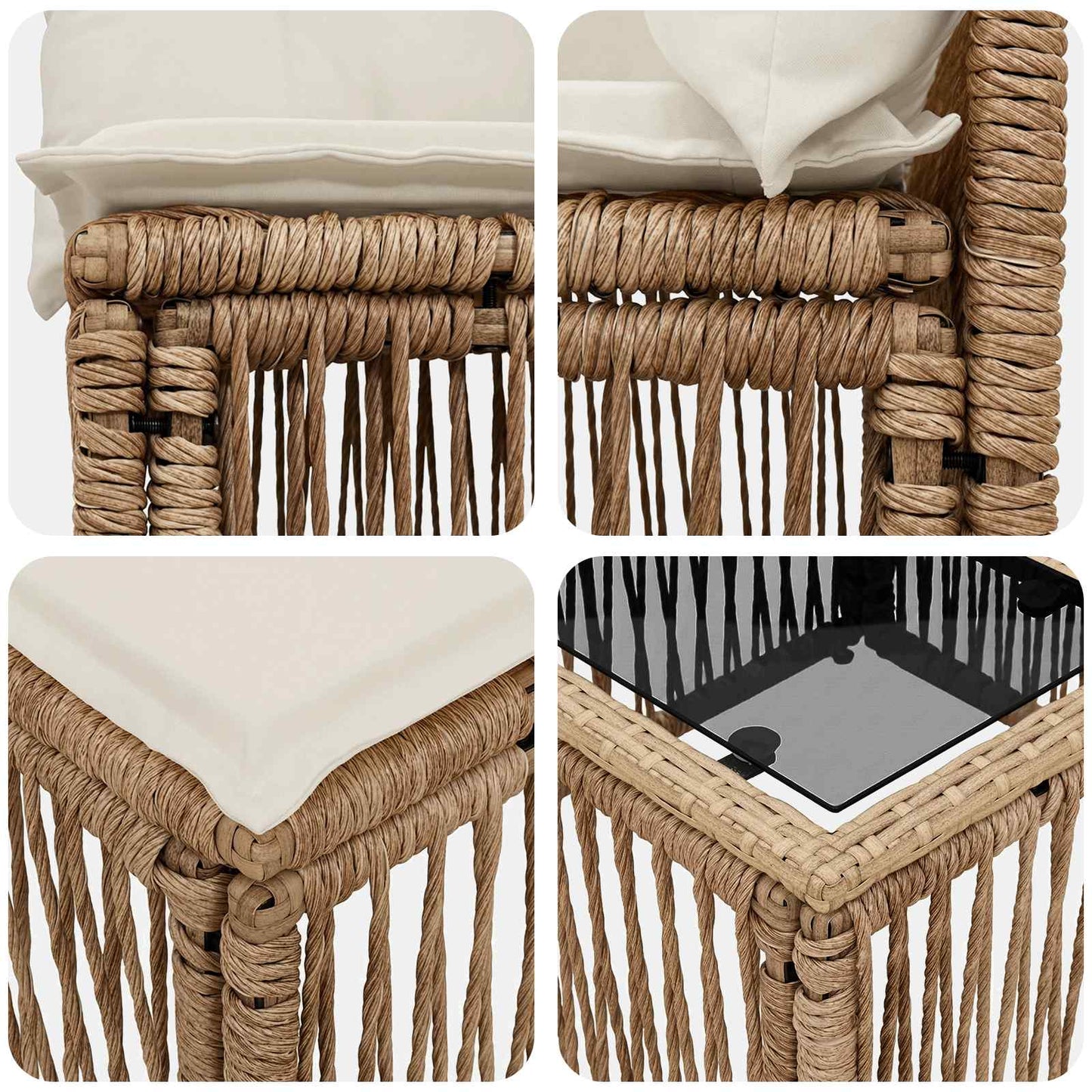 Set Divano da Giardino 13 pcs Beige polyrattan | homemem39