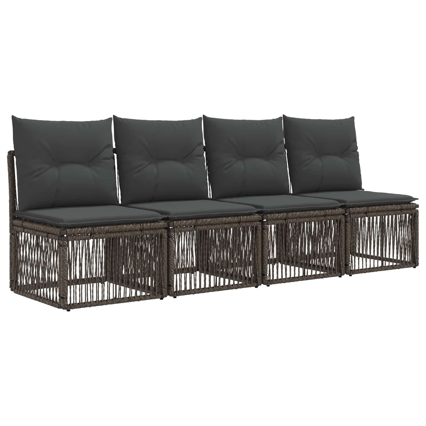 Set Divano da Giardino 8 pz 8-Numero di posti Grigio polyrattan | homemem39