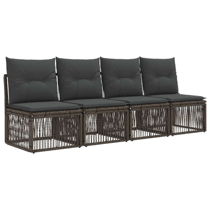 Set Divano da Giardino 8 pz 8-Numero di posti Grigio polyrattan | homemem39