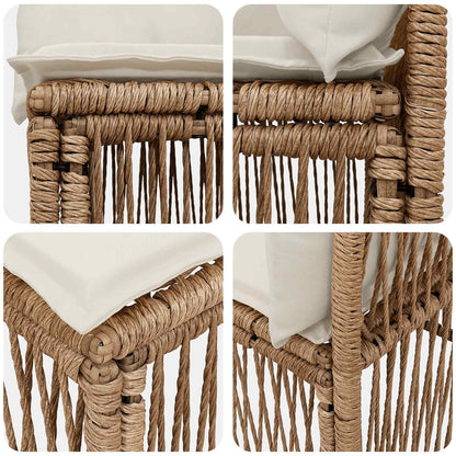Set Divano da Giardino 8 pz 8-Numero di posti Beige polyrattan | homemem39