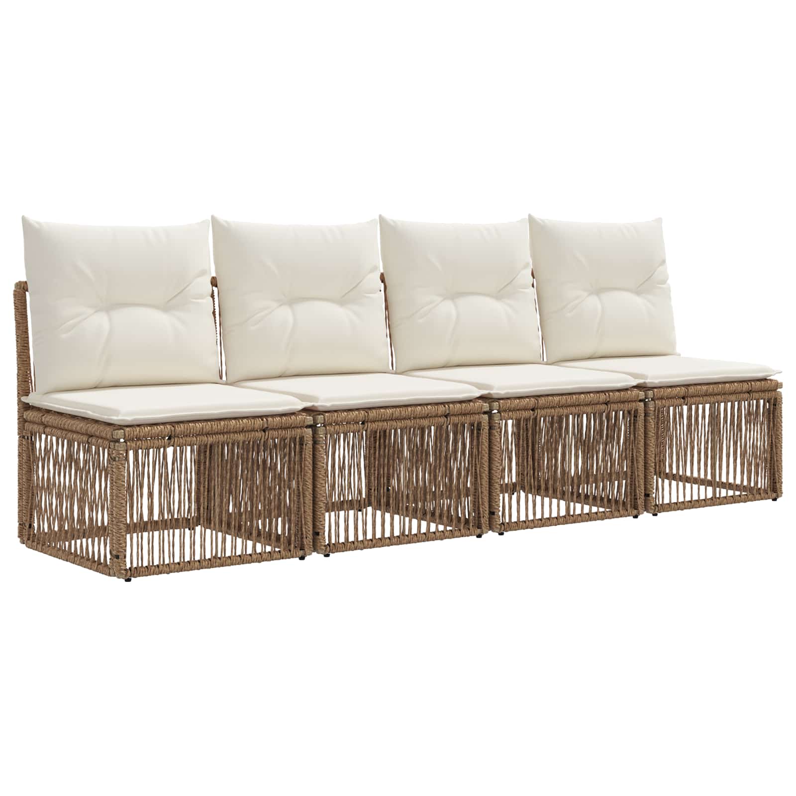 Set Divano da Giardino 8 pz 8-Numero di posti Beige polyrattan | homemem39