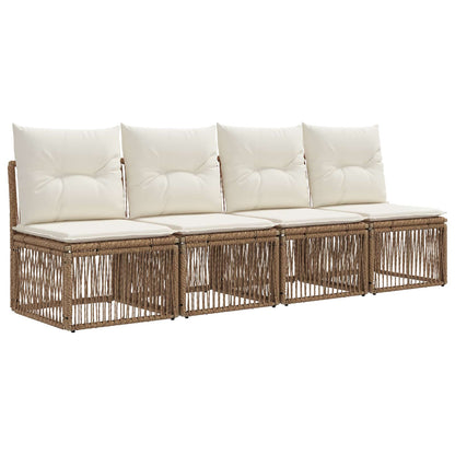 Set Divano da Giardino 8 pz 8-Numero di posti Beige polyrattan | homemem39
