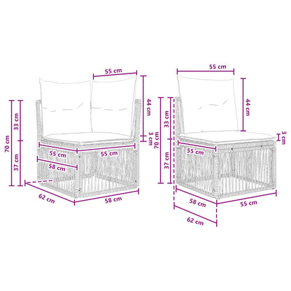 Set Divano da Giardino 8 pz 8-Numero di posti Beige polyrattan | homemem39