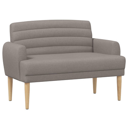 Loveseat con bottoni imbottiti Tortora 116 x 67 x 80 cm Tessuto | homemem39