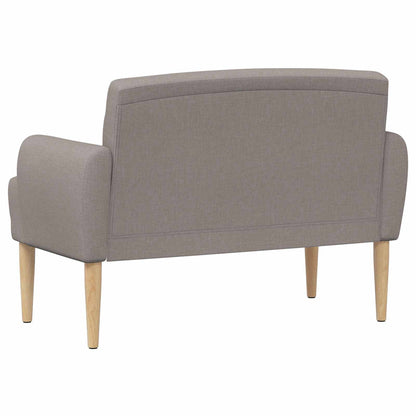 Loveseat con bottoni imbottiti Tortora 116 x 67 x 80 cm Tessuto | homemem39