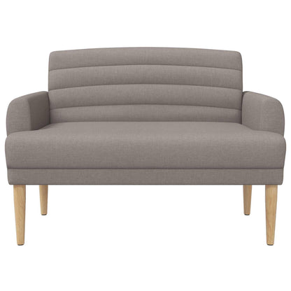 Loveseat con bottoni imbottiti Tortora 116 x 67 x 80 cm Tessuto | homemem39