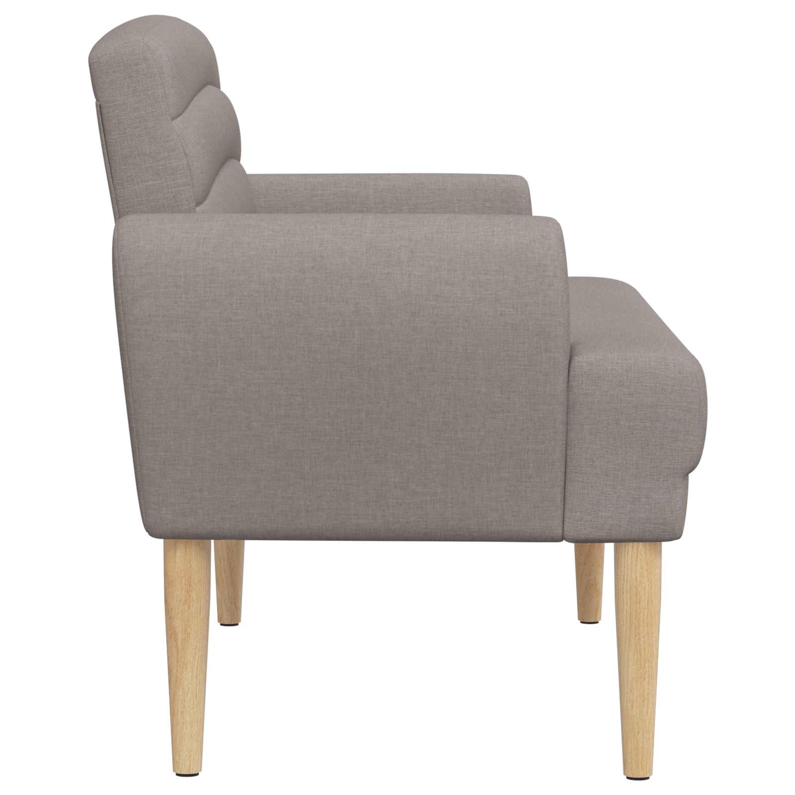 Loveseat con bottoni imbottiti Tortora 116 x 67 x 80 cm Tessuto | homemem39