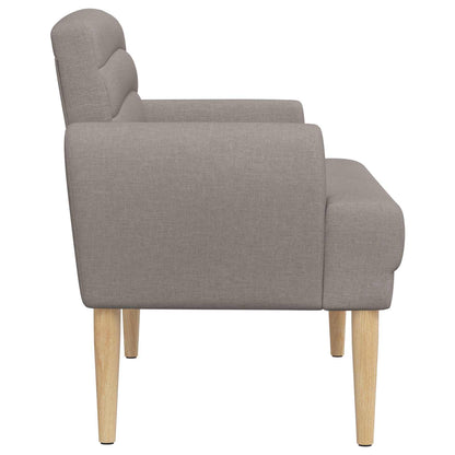 Loveseat con bottoni imbottiti Tortora 116 x 67 x 80 cm Tessuto | homemem39