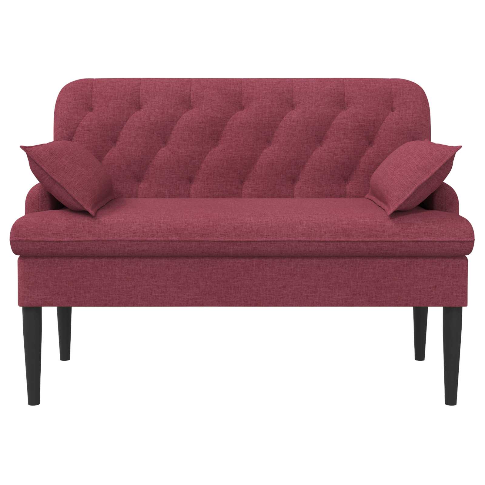 Loveseat con bottoni imbottiti Rosso Vino 111 x 68 x 80 cm | homemem39