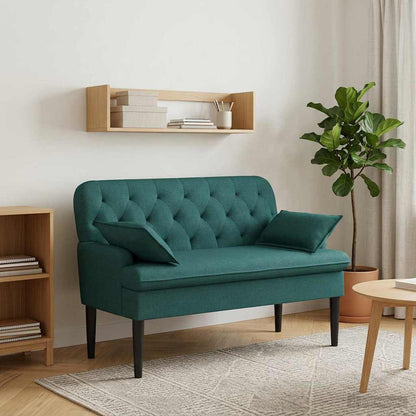 Loveseat con bottoni imbottiti Verde Scuro 111 x 68 x 80 cm | homemem39