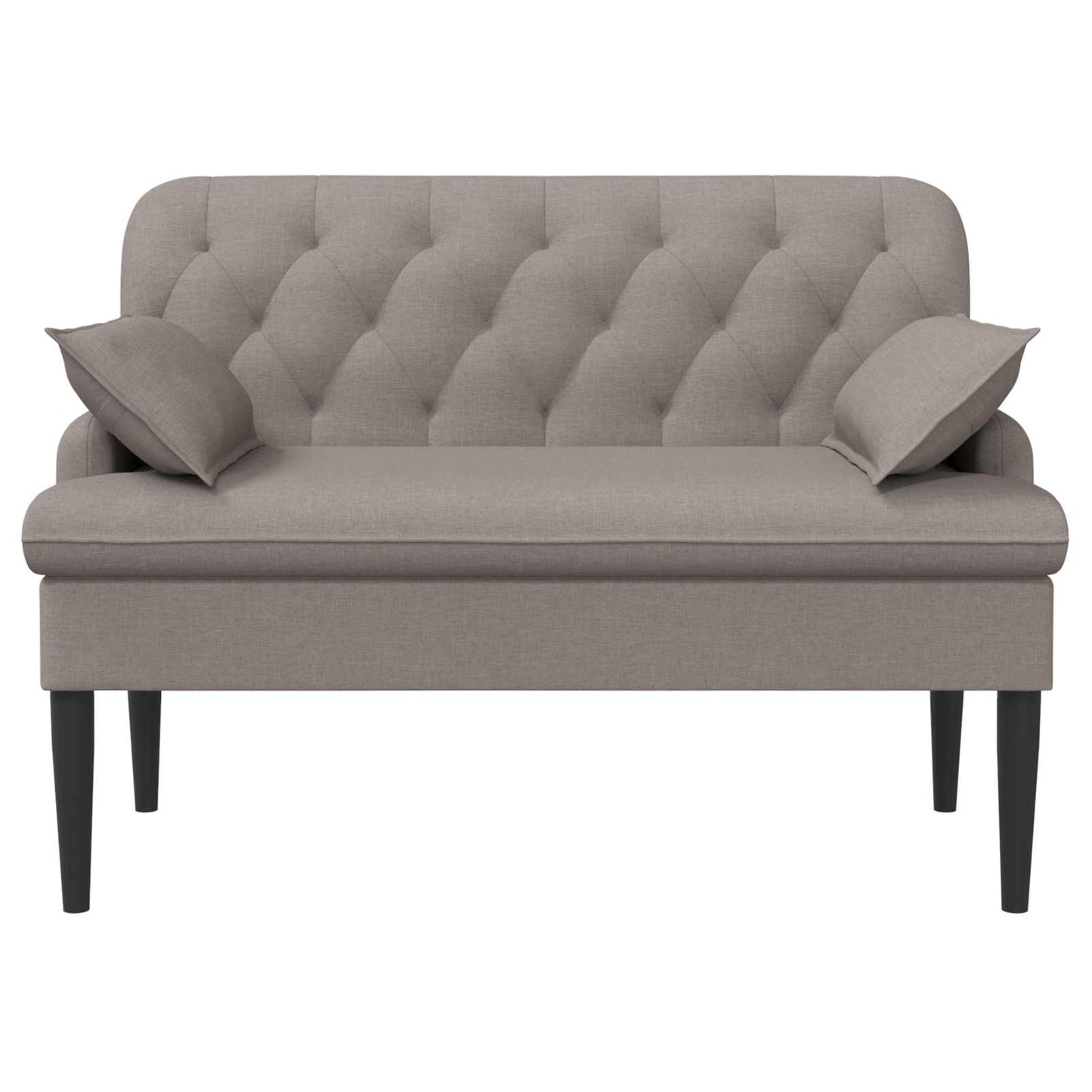 Loveseat con bottoni imbottiti Tortora 111 x 68 x 80 cm Tessuto | homemem39
