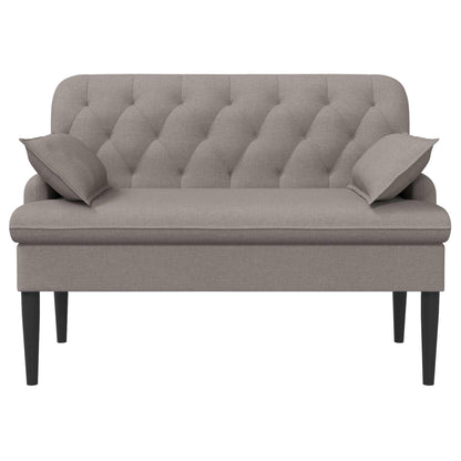 Loveseat con bottoni imbottiti Tortora 111 x 68 x 80 cm Tessuto | homemem39