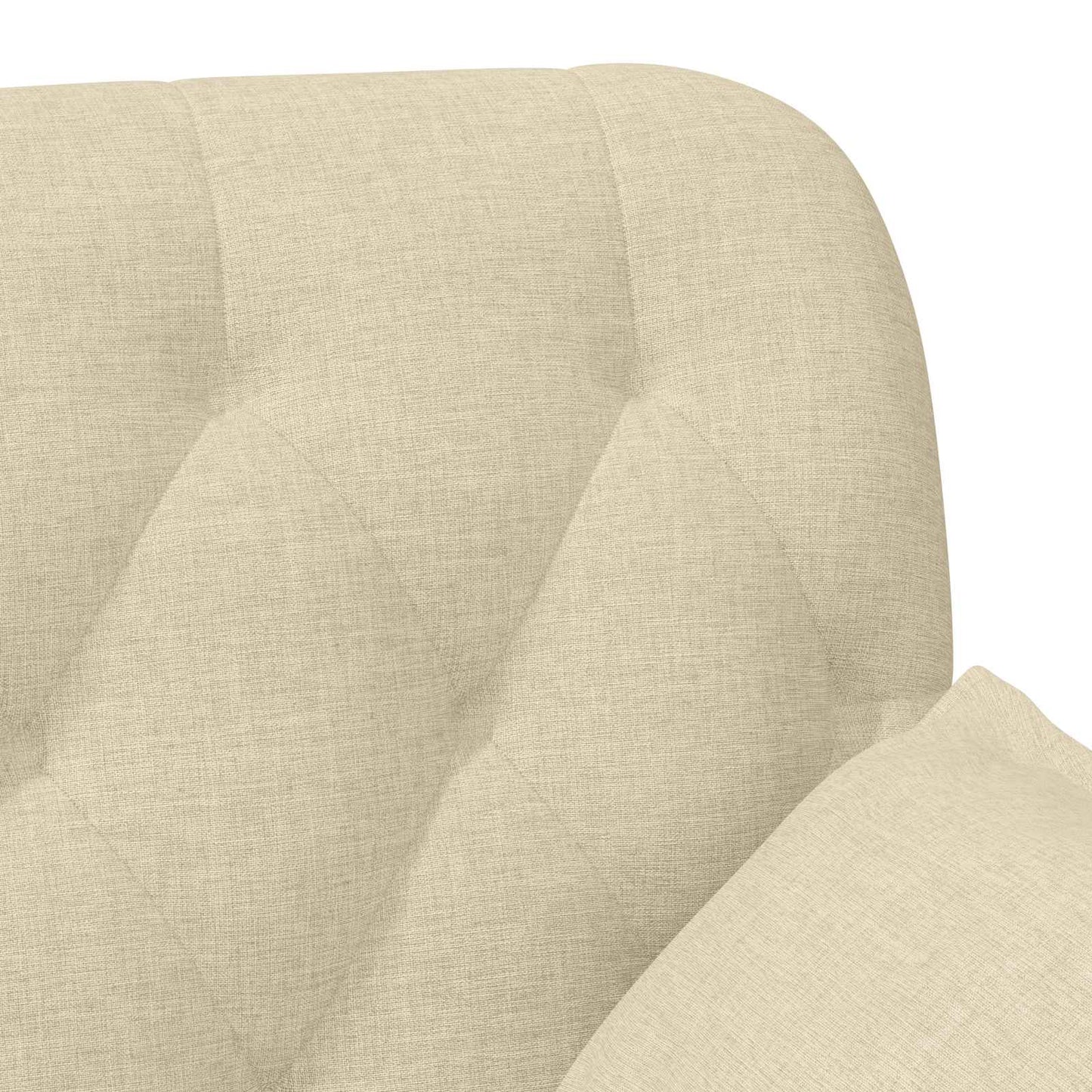 Loveseat con bottoni imbottiti Crema 111 x 68 x 80 cm Tessuto | homemem39