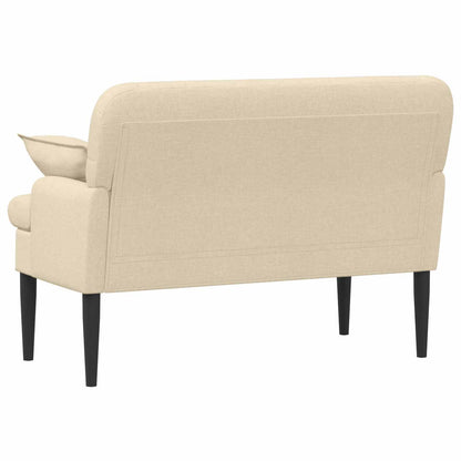 Loveseat con bottoni imbottiti Crema 111 x 68 x 80 cm Tessuto | homemem39