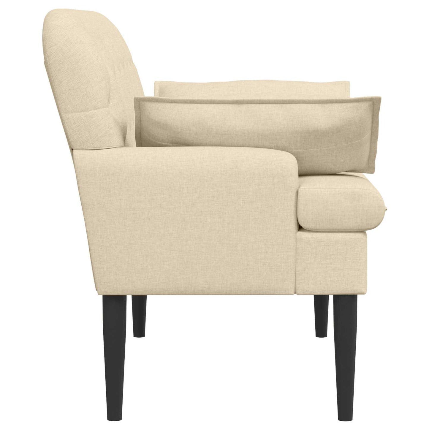 Loveseat con bottoni imbottiti Crema 111 x 68 x 80 cm Tessuto | homemem39