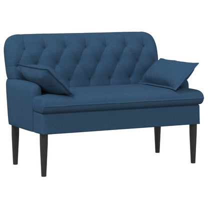 Loveseat con bottoni imbottiti Blu 111 x 68 x 80 cm Tessuto | homemem39