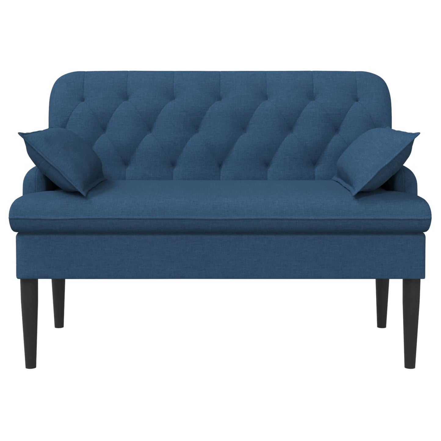 Loveseat con bottoni imbottiti Blu 111 x 68 x 80 cm Tessuto | homemem39