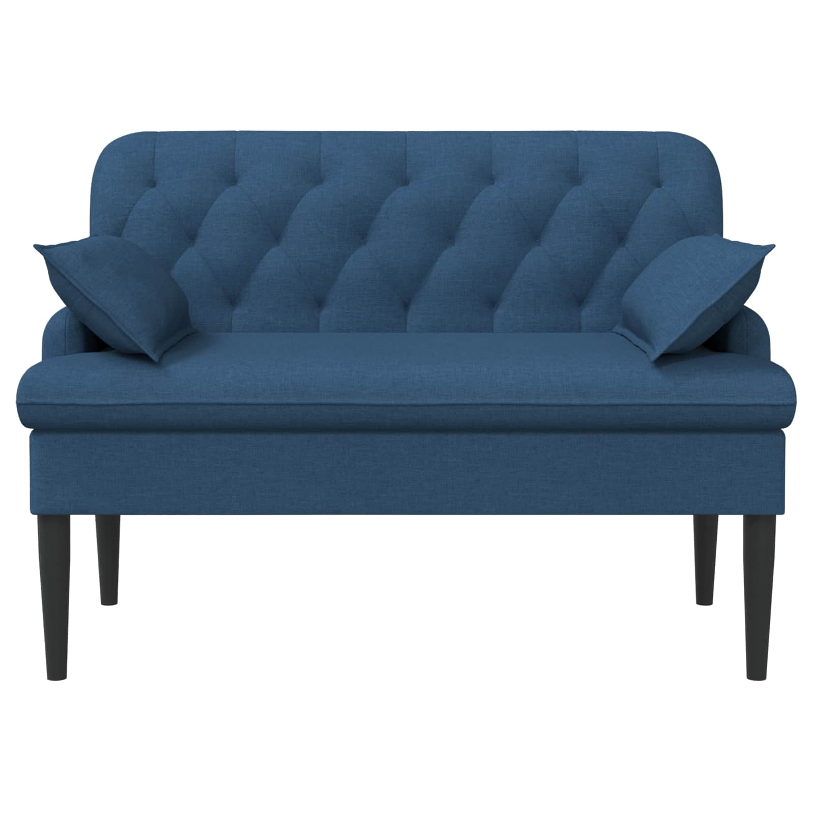 Loveseat con bottoni imbottiti Blu 111 x 68 x 80 cm Tessuto | homemem39
