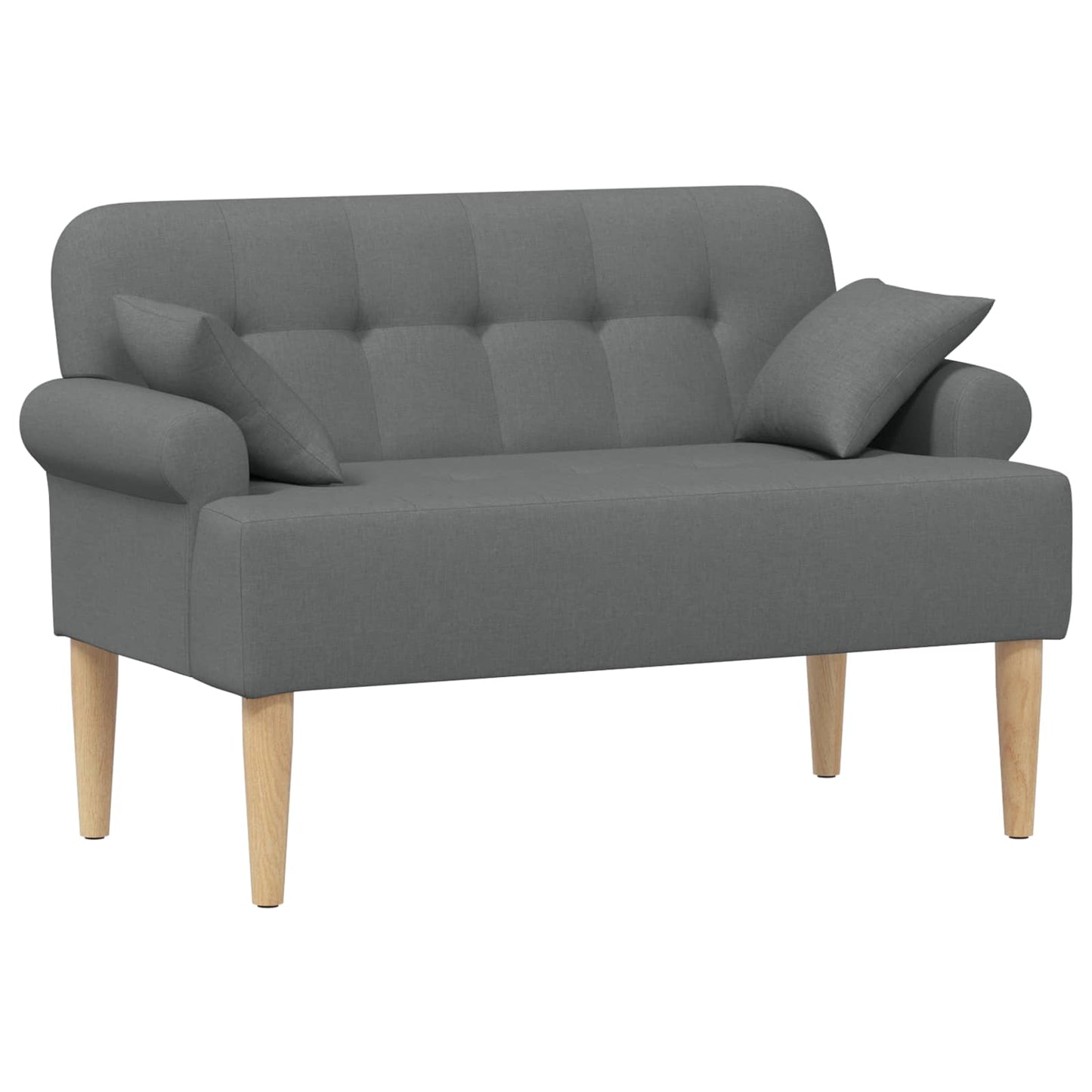 Loveseat con bottoni imbottiti Grigio Scuro 120 x 65 x 79 cm | homemem39