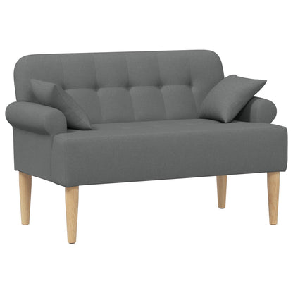 Loveseat con bottoni imbottiti Grigio Scuro 120 x 65 x 79 cm | homemem39