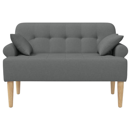 Loveseat con bottoni imbottiti Grigio Scuro 120 x 65 x 79 cm | homemem39
