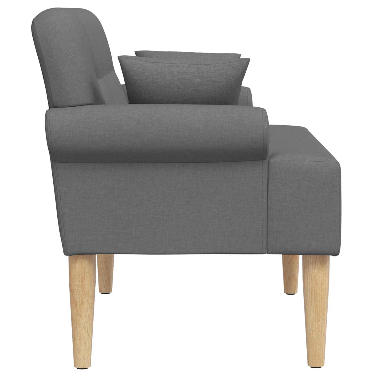 Loveseat con bottoni imbottiti Grigio Scuro 120 x 65 x 79 cm | homemem39