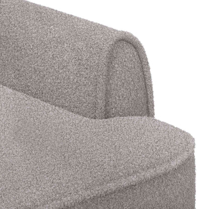Loveseat con bottoni imbottiti Grigio Chiaro 117 x 67 x 77 cm | homemem39