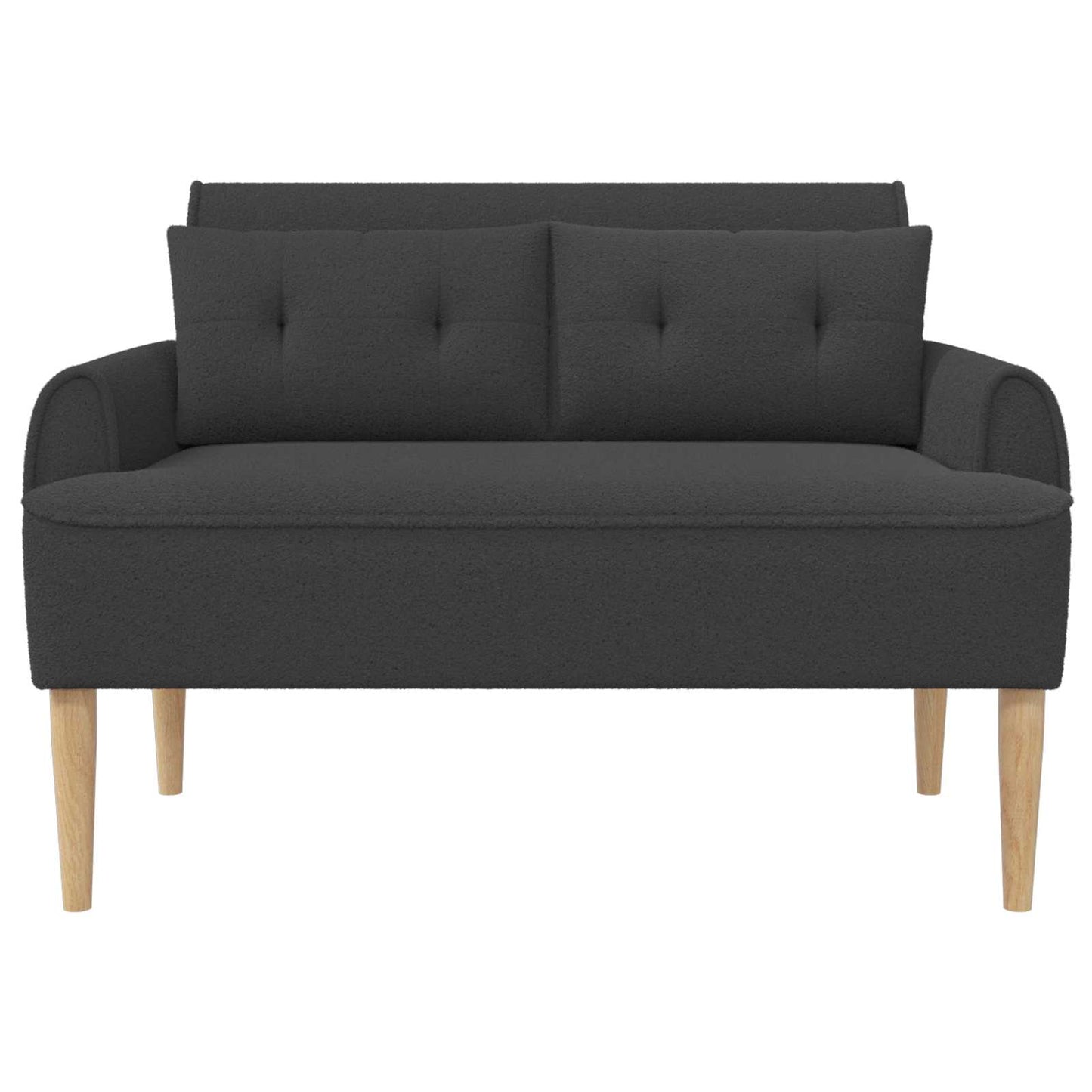 Loveseat con bottoni imbottiti Grigio Scuro 117 x 67 x 77 cm | homemem39