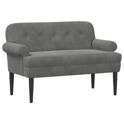 Loveseat con bottoni imbottiti Grigio Scuro 120 x 66 x 78 cm | homemem39