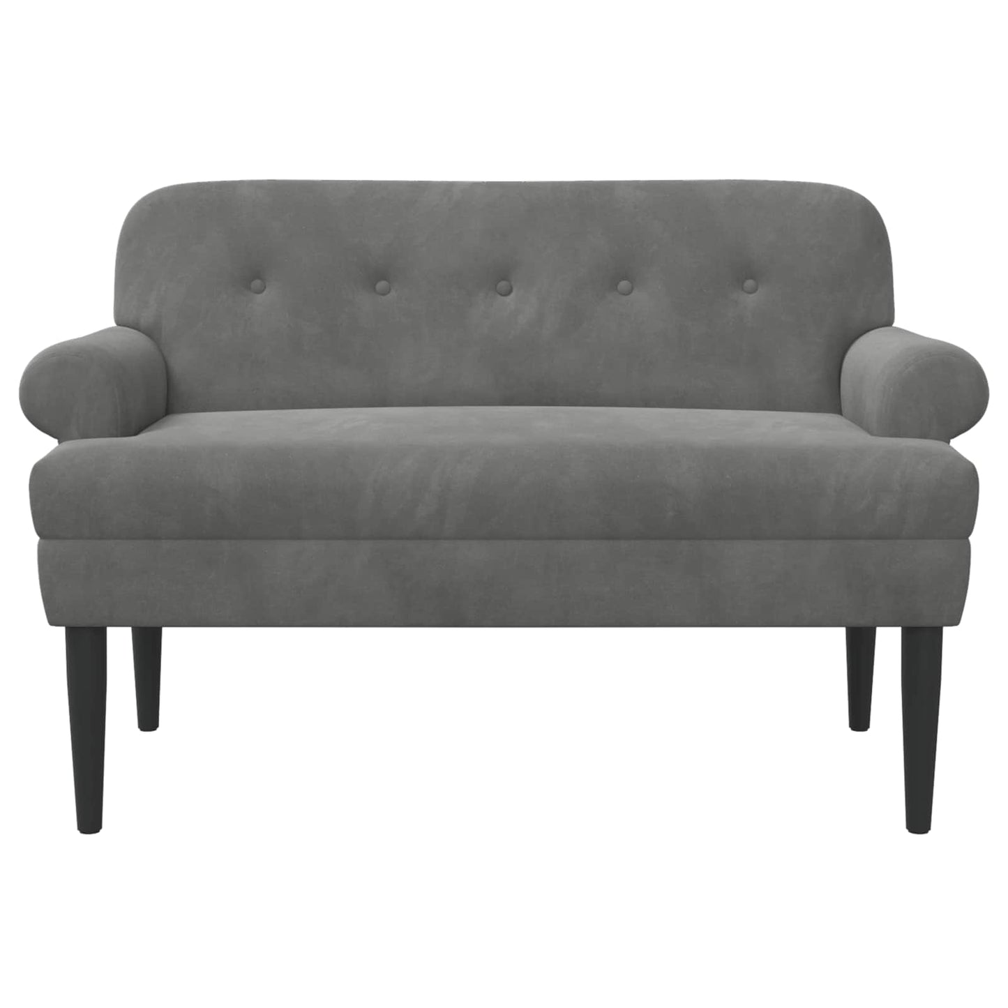 Loveseat con bottoni imbottiti Grigio Scuro 120 x 66 x 78 cm | homemem39