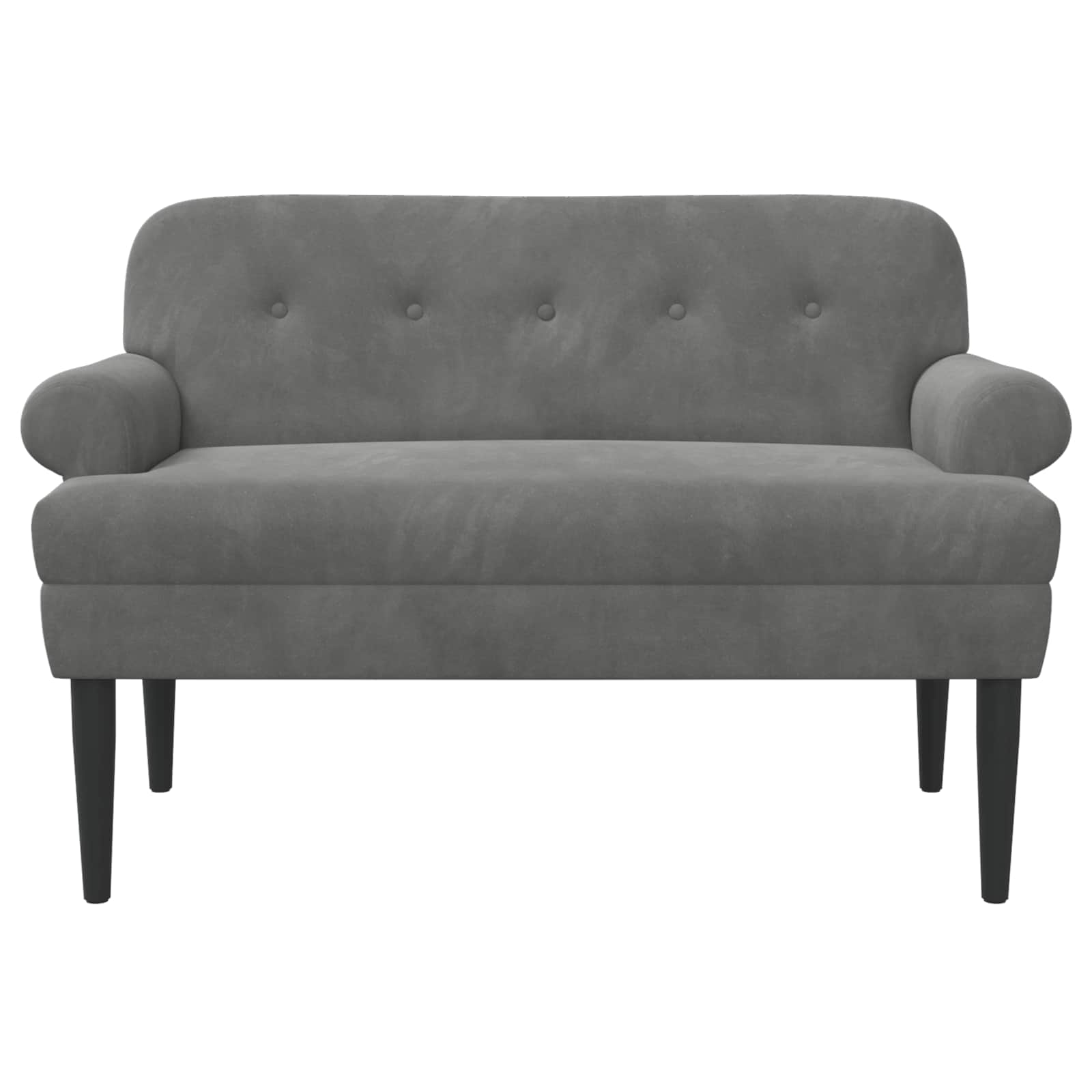 Loveseat con bottoni imbottiti Grigio Scuro 120 x 66 x 78 cm | homemem39