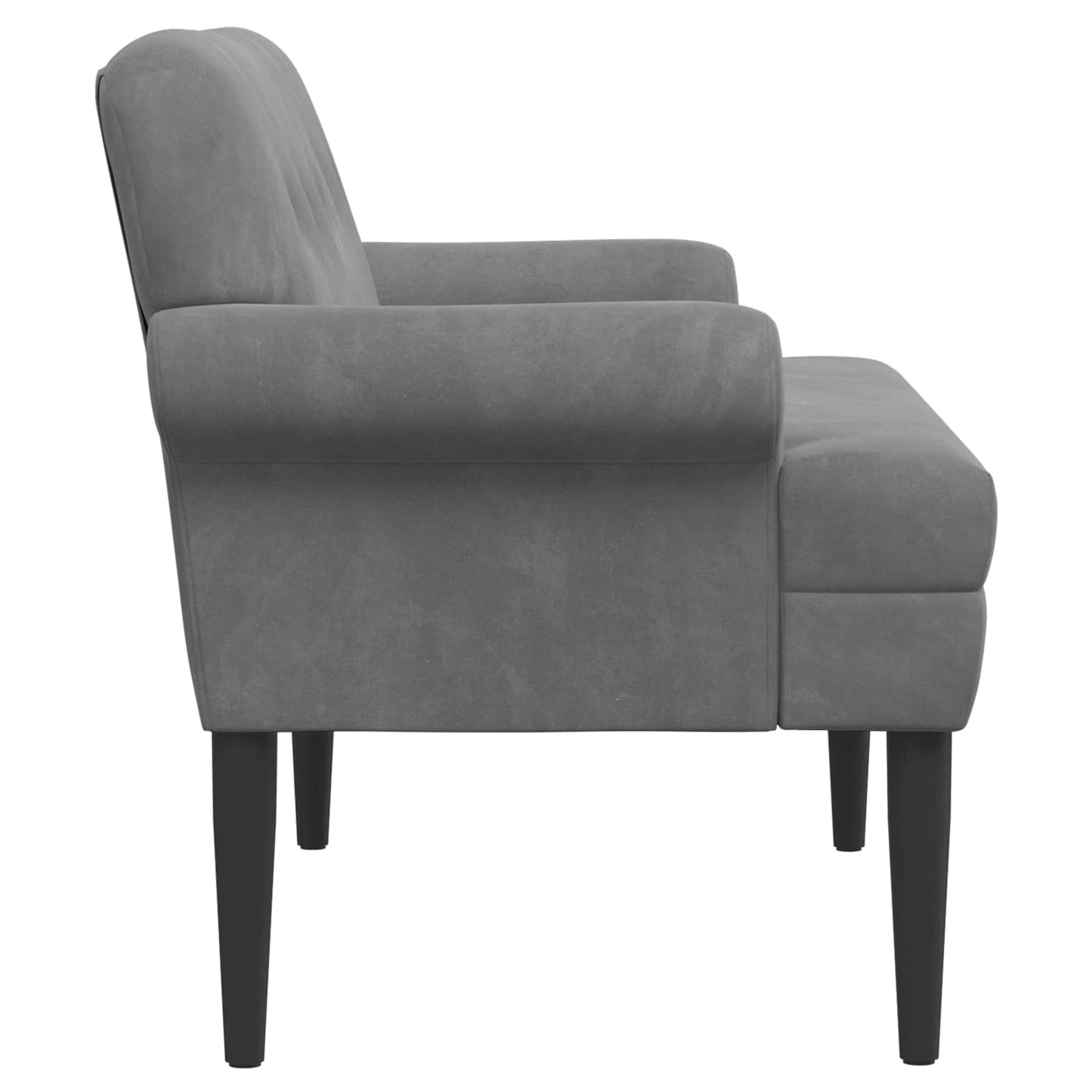 Loveseat con bottoni imbottiti Grigio Scuro 120 x 66 x 78 cm | homemem39