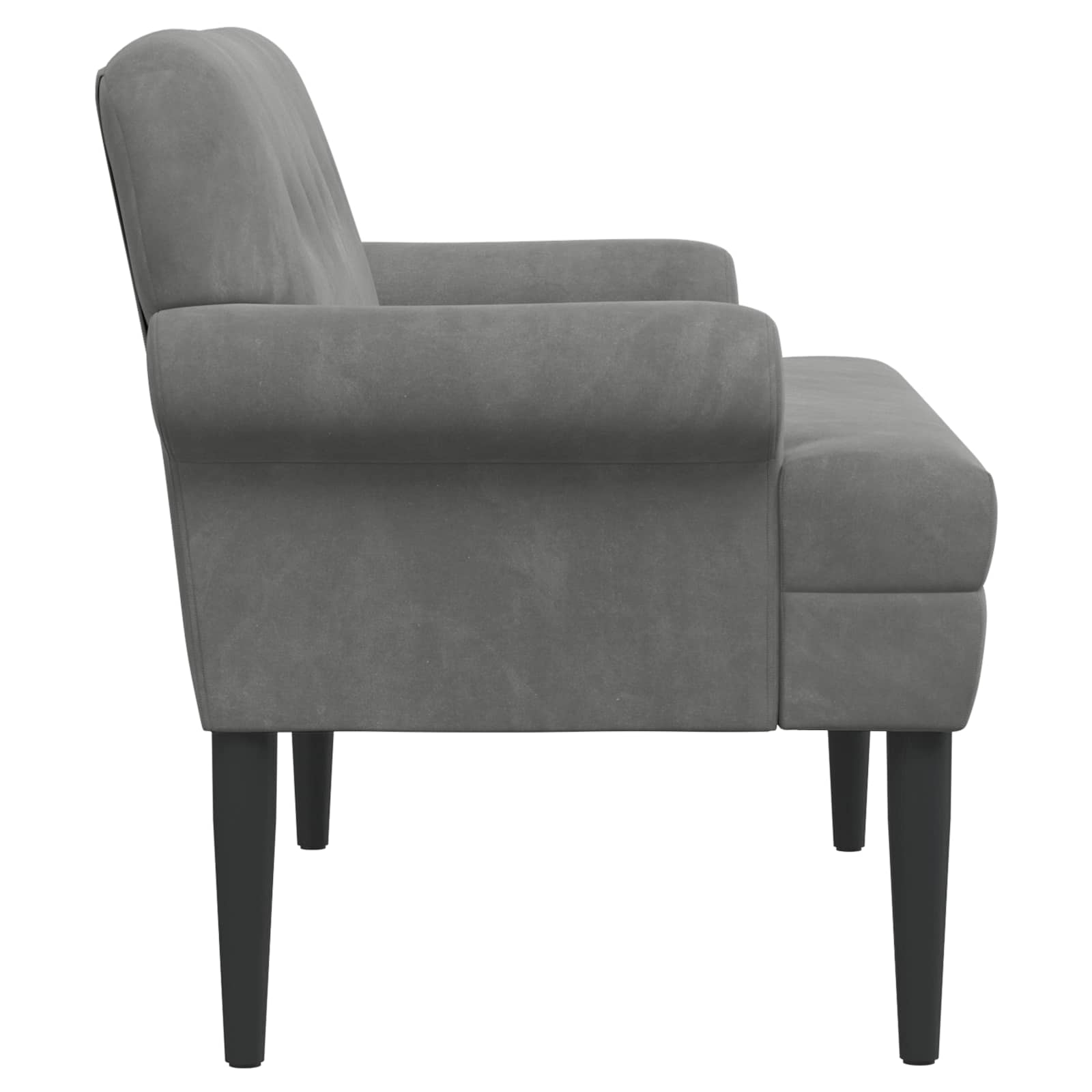 Loveseat con bottoni imbottiti Grigio Scuro 120 x 66 x 78 cm | homemem39