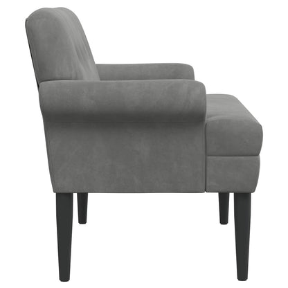 Loveseat con bottoni imbottiti Grigio Scuro 120 x 66 x 78 cm | homemem39
