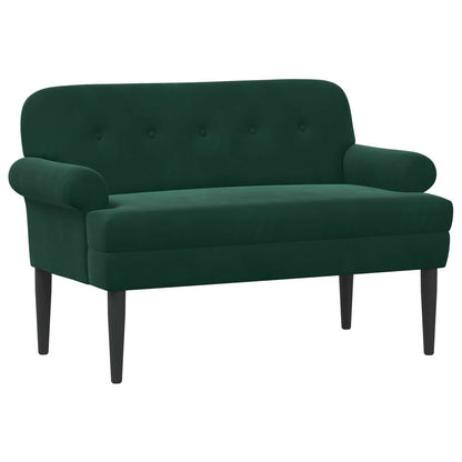 Loveseat con bottoni imbottiti Verde Scuro 120 x 66 x 78 cm | homemem39