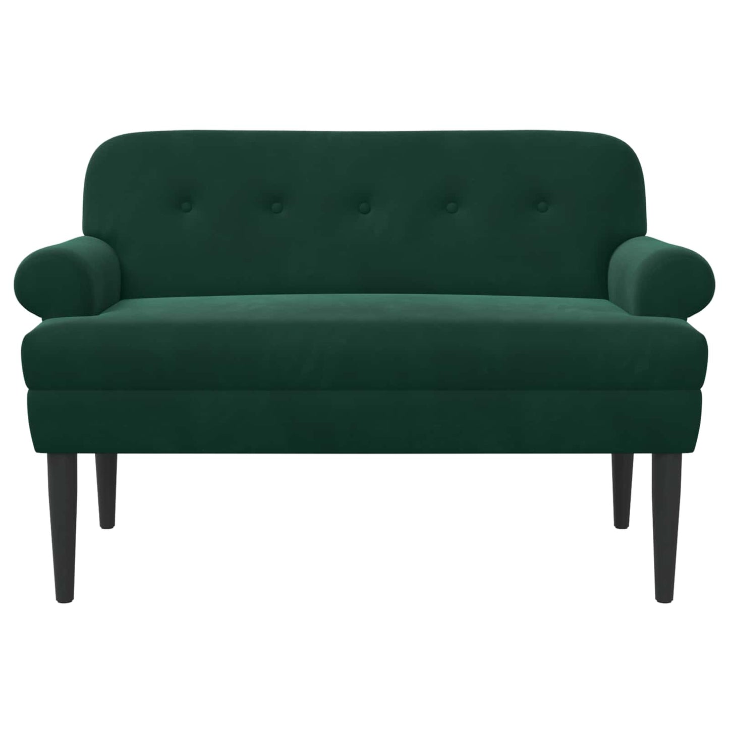 Loveseat con bottoni imbottiti Verde Scuro 120 x 66 x 78 cm | homemem39