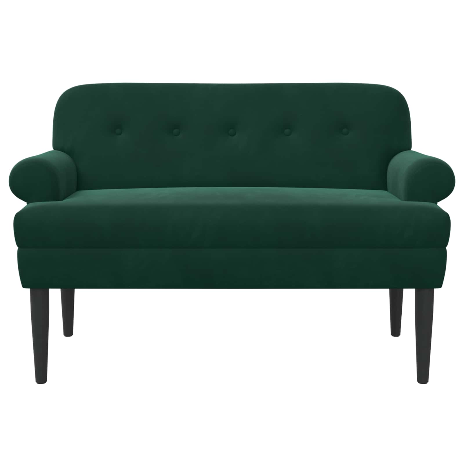 Loveseat con bottoni imbottiti Verde Scuro 120 x 66 x 78 cm | homemem39