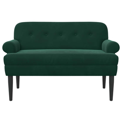Loveseat con bottoni imbottiti Verde Scuro 120 x 66 x 78 cm | homemem39