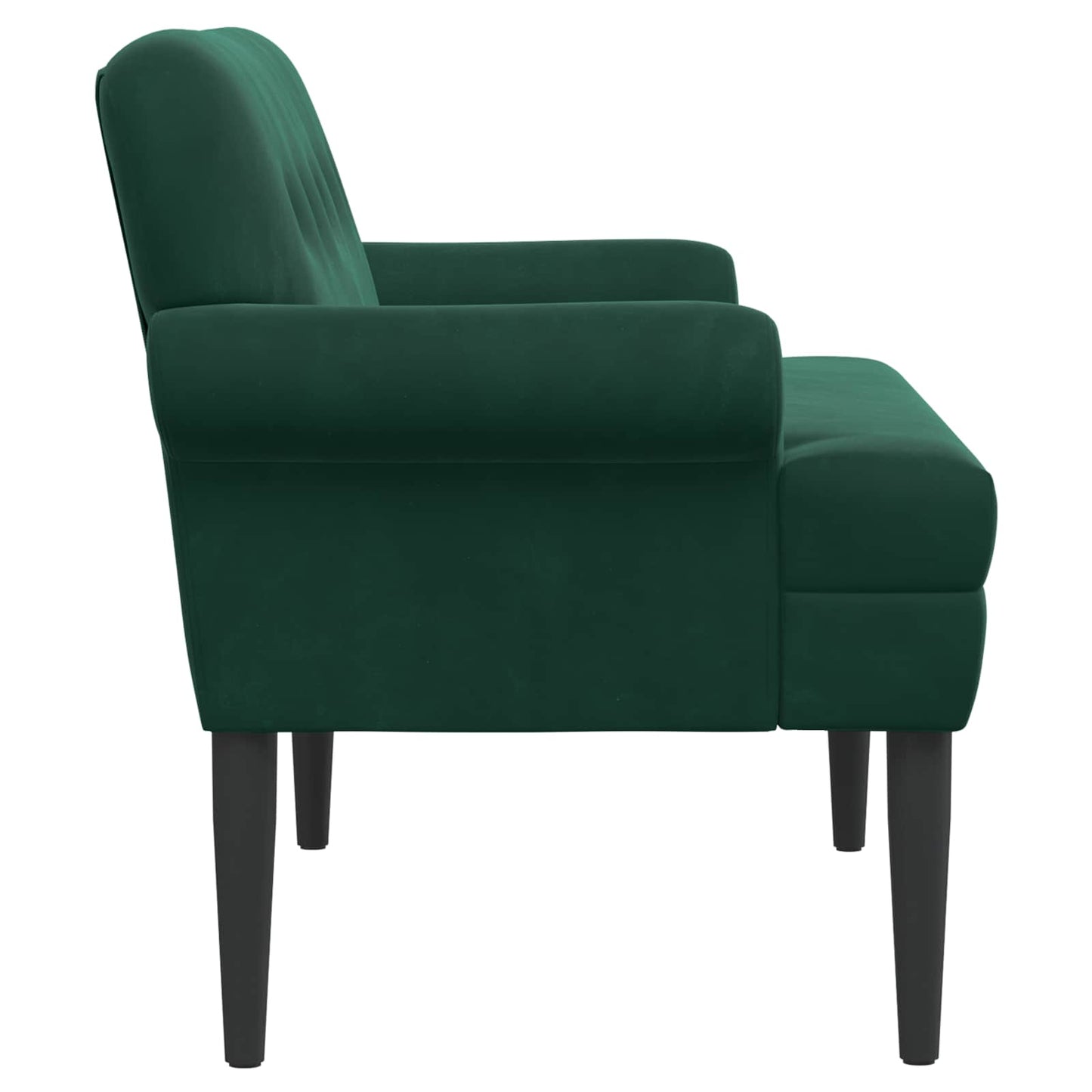 Loveseat con bottoni imbottiti Verde Scuro 120 x 66 x 78 cm | homemem39