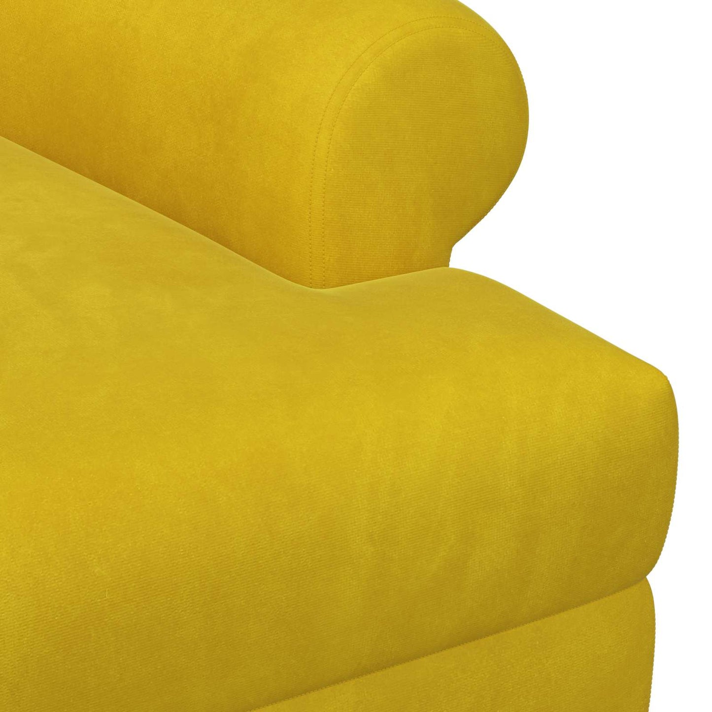 Loveseat con bottoni imbottiti Giallo 120 x 66 x 78 cm Velluto | homemem39