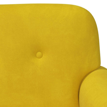 Loveseat con bottoni imbottiti Giallo 120 x 66 x 78 cm Velluto | homemem39