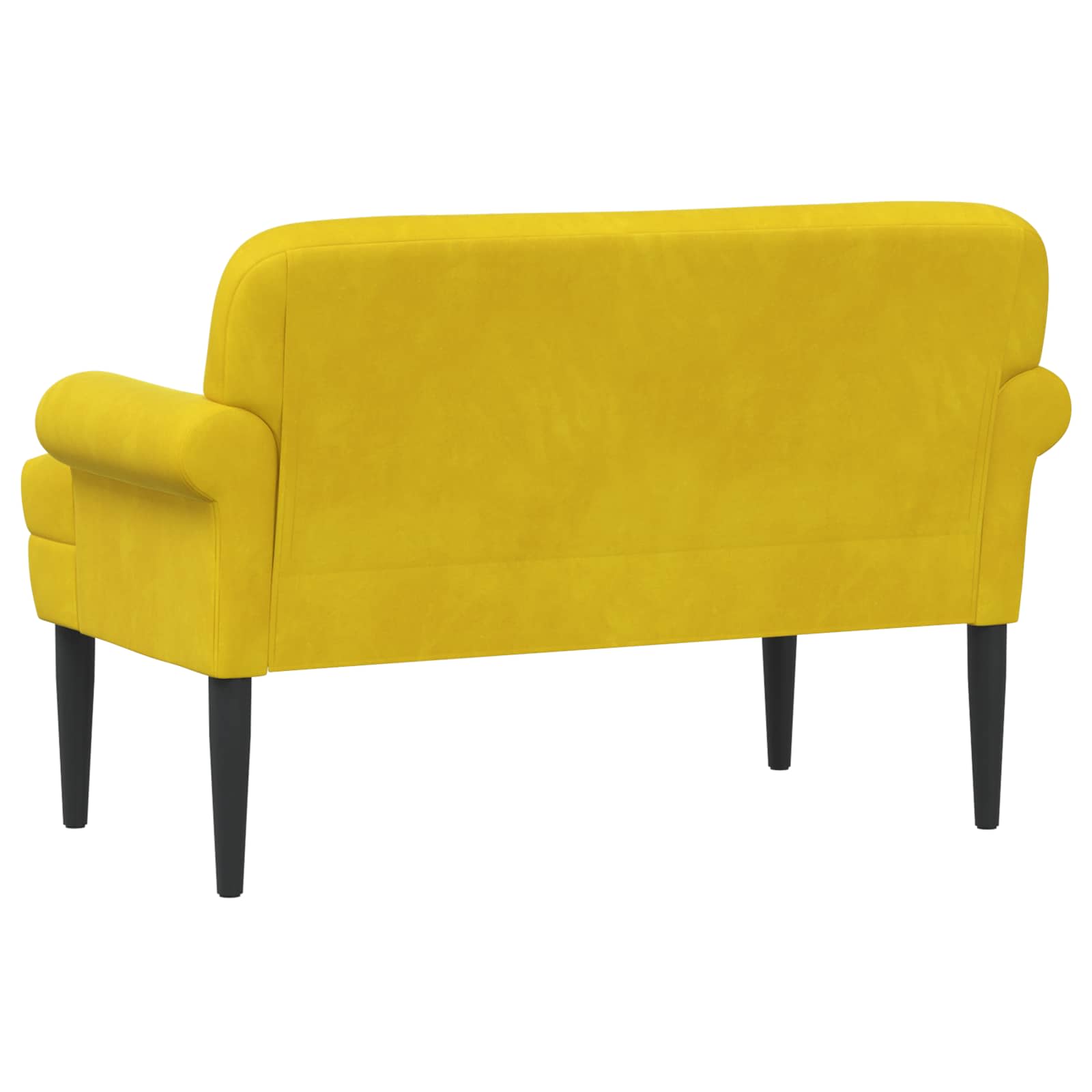 Loveseat con bottoni imbottiti Giallo 120 x 66 x 78 cm Velluto | homemem39