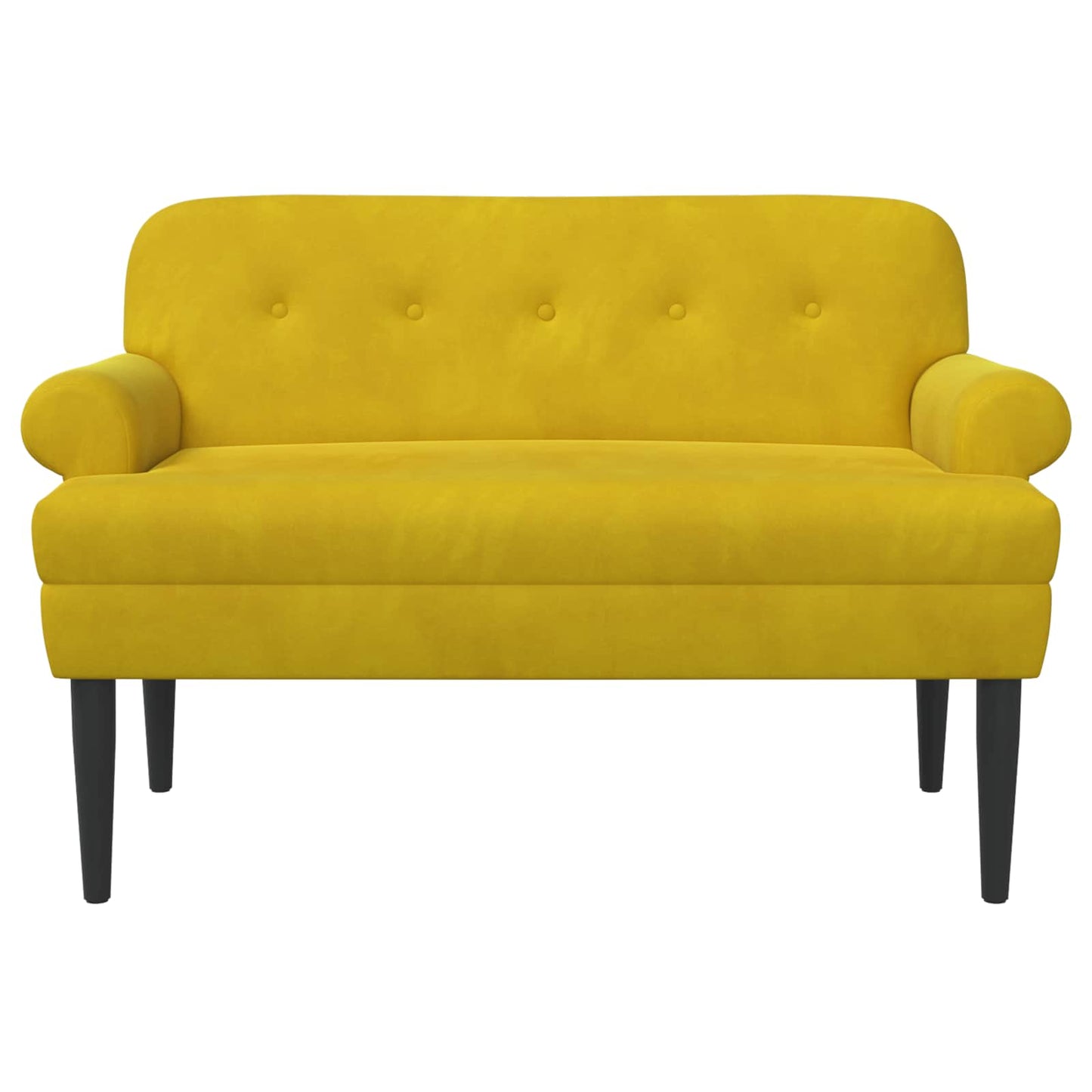 Loveseat con bottoni imbottiti Giallo 120 x 66 x 78 cm Velluto | homemem39